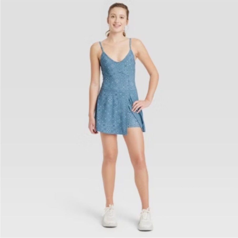Women's Corset Detail Active Dress Joy lab Bandana Paisley Print Blue NWOT